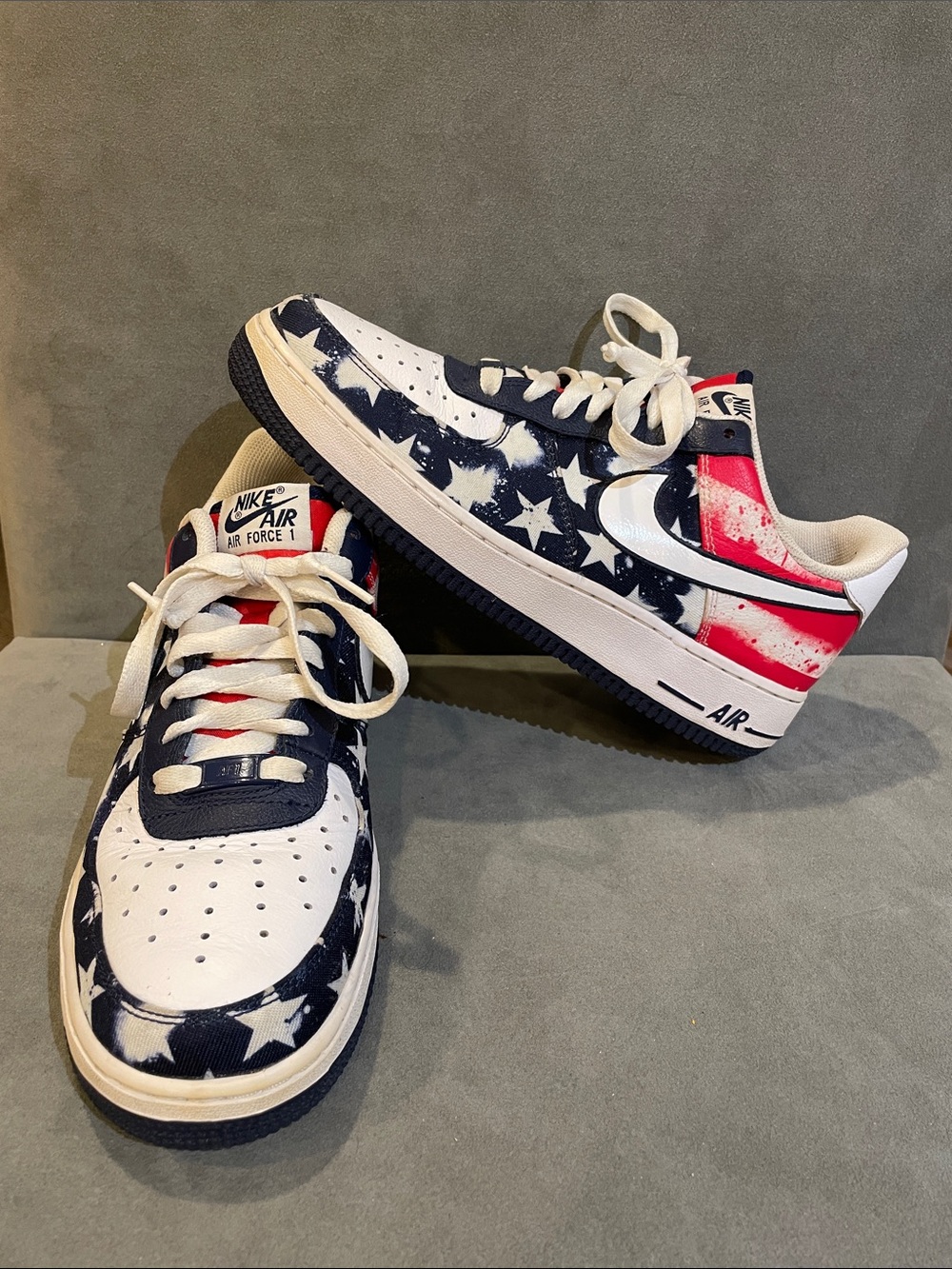 Nike Air Force 1 USA Flag 8 Star Patriotic Sneakers Rare Independence Day 2014